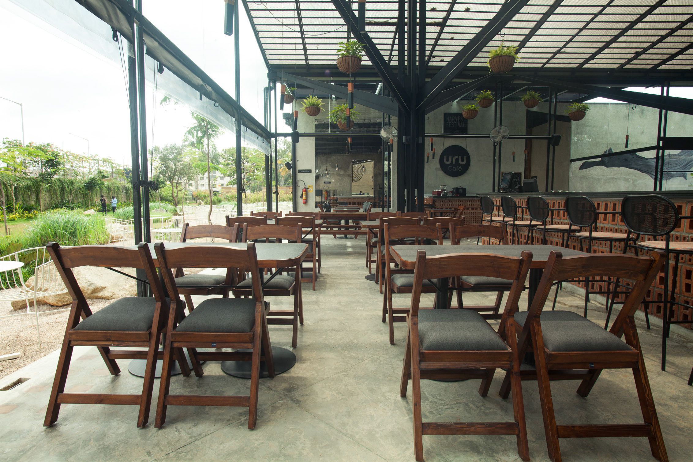 Wedding reception setup with floral decorations